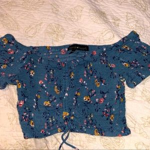 Derek🤍Heart off the shoulder crop top